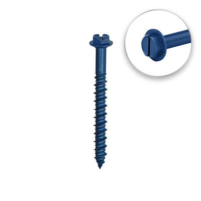 DuraDrive 1/4 in. x 3-3/4 in. Hex Head Slot Drive Concrete Screws (100-Pack)