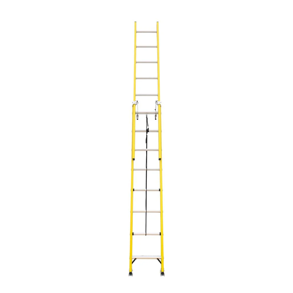 DuraDrive 24' Fiberglass Extension Ladder, 300 Lbs. Grade 1A - Image 2