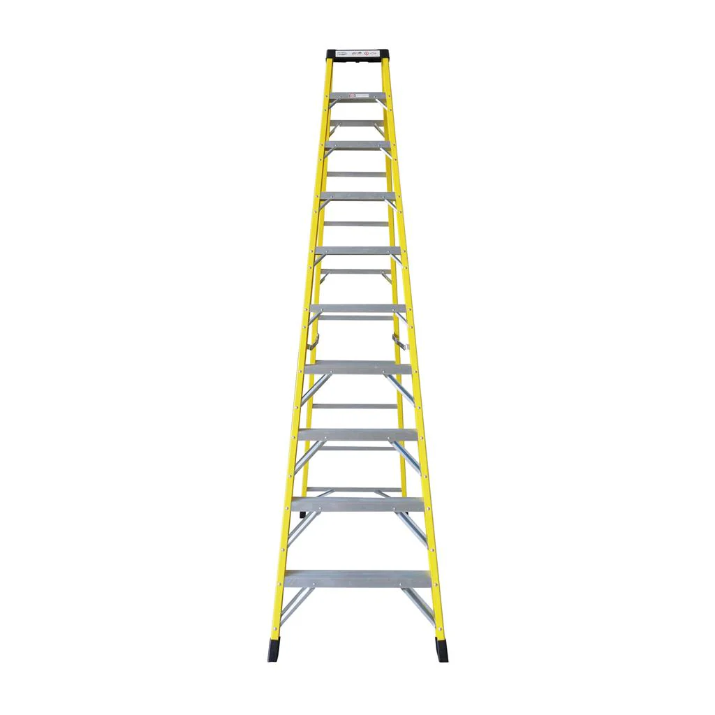 DuraDrive 10' Fiberglass Step Ladder, 300 Lbs. Grade 1A - Image 2