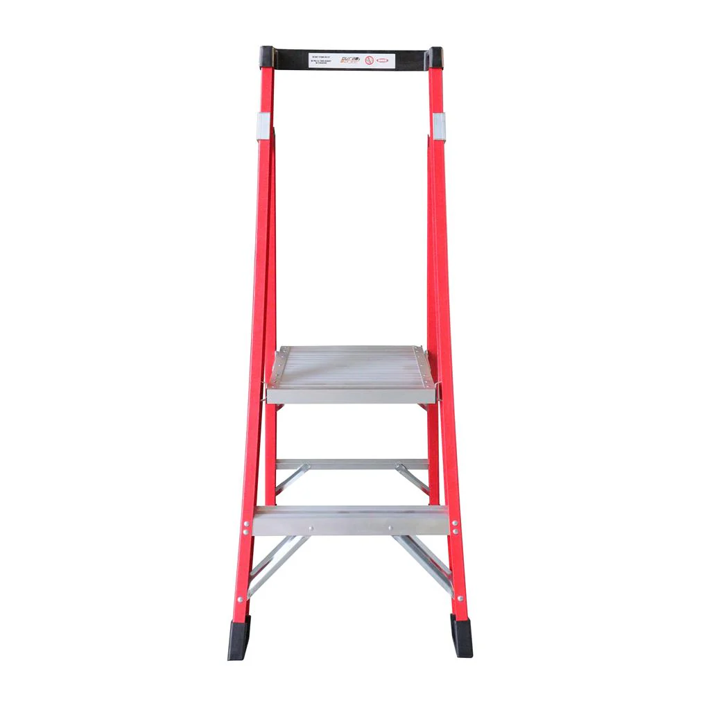 DuraDrive 2' Fiberglass Platform Ladder, 300 Lbs. - Image 2