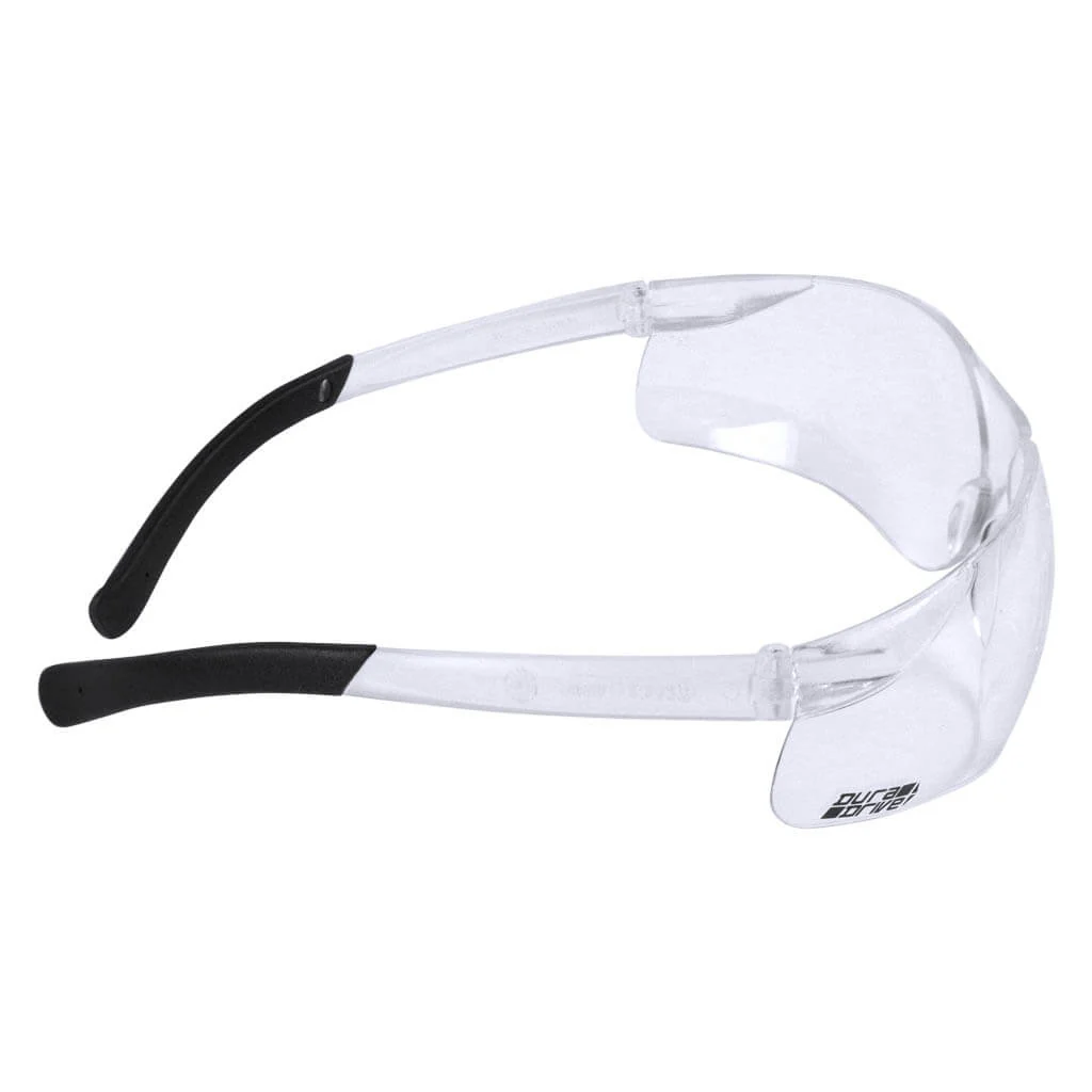 DuraDrive Clear Lens Frameless Sport Shaped Safety Glasses - Image 3