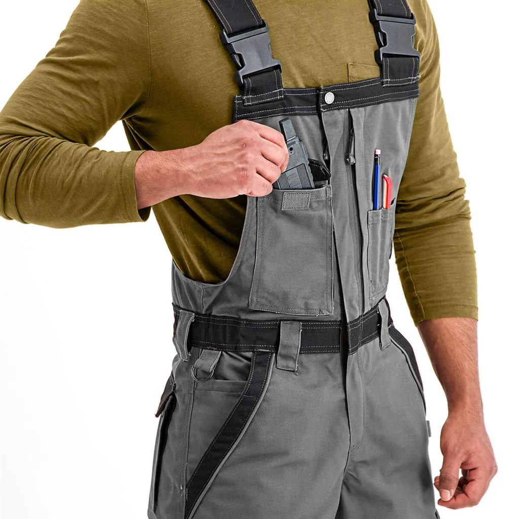 DuraDrive Men's 65% Polyester/35% Cotton Twill Two-Tone Tradesman Safety Overall - Image 4