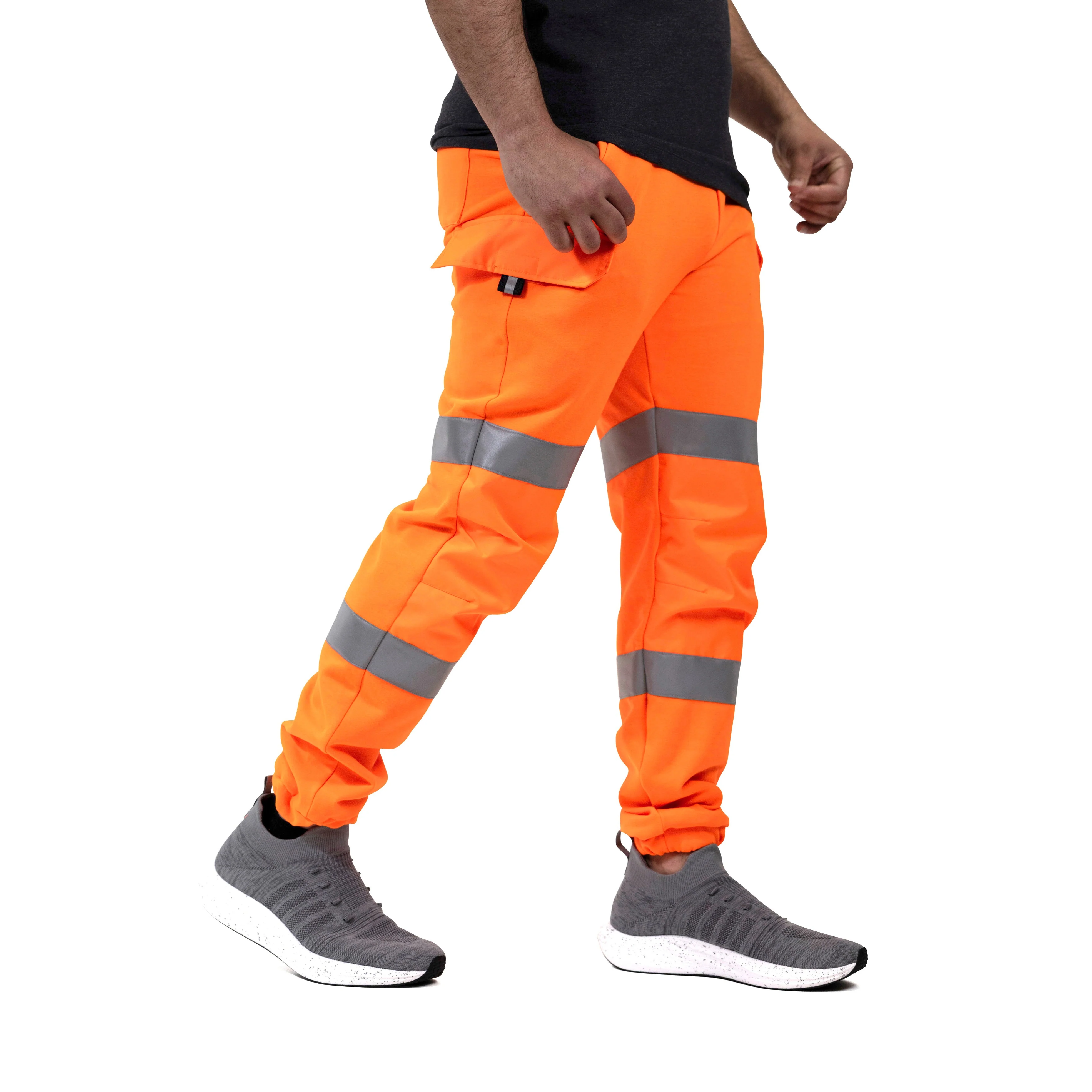 DuraDrive Hi-Vis Fleece Cargo Jogger Sweatpants - Image 4