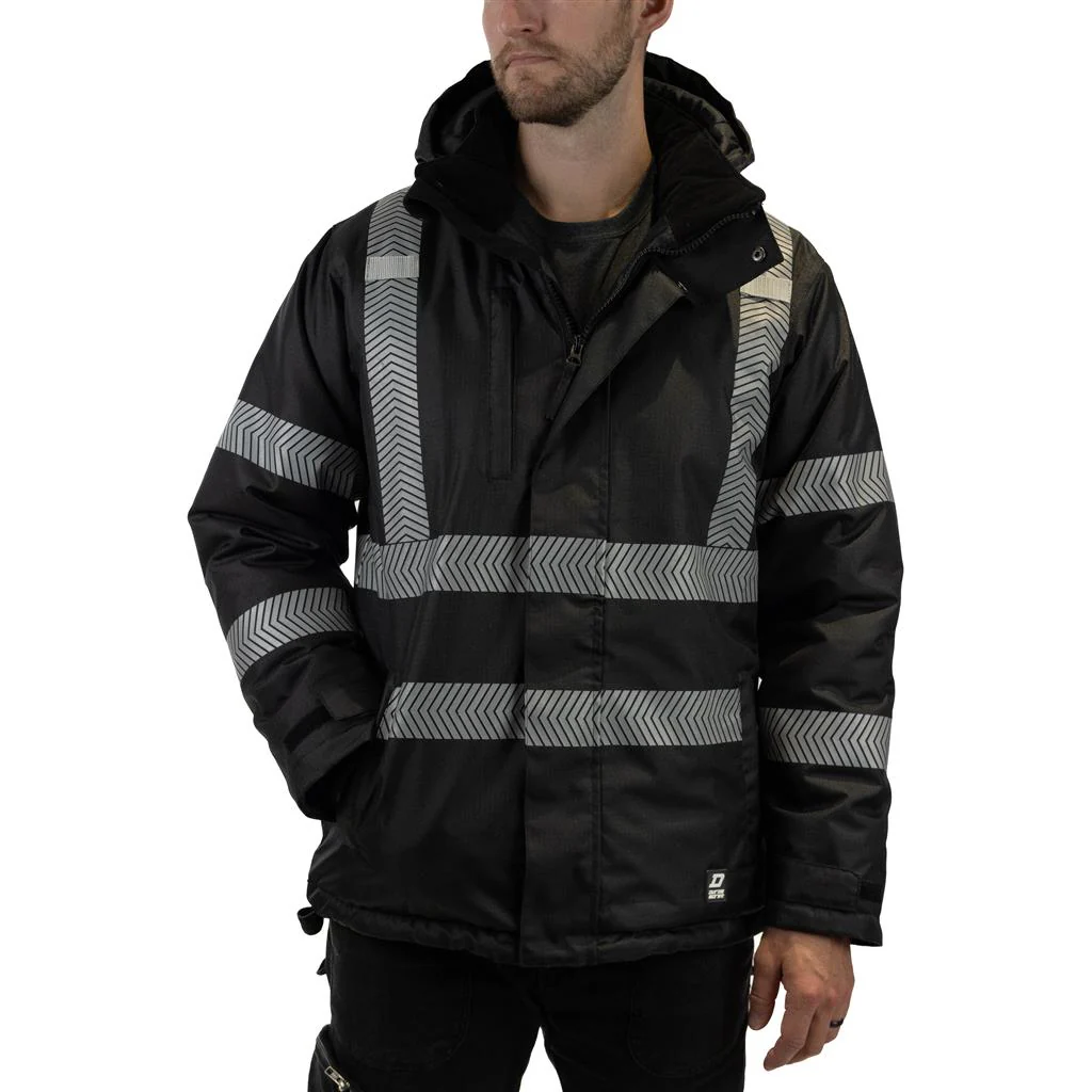 DuraDrive Hi-Vis Ripstop Insulated Winter Jacket - Water Resistant - Image 3