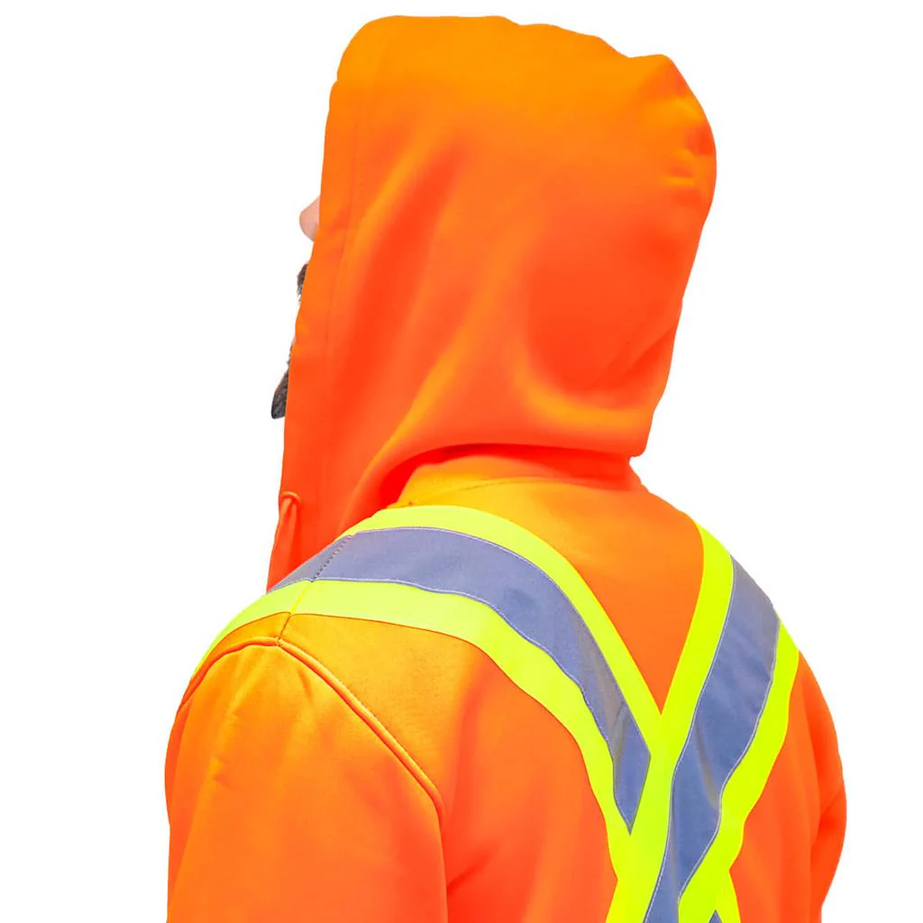 DuraDrive Men's 4 in. Hi-Vis Reflective Stripes Hooded Jacket - Image 9