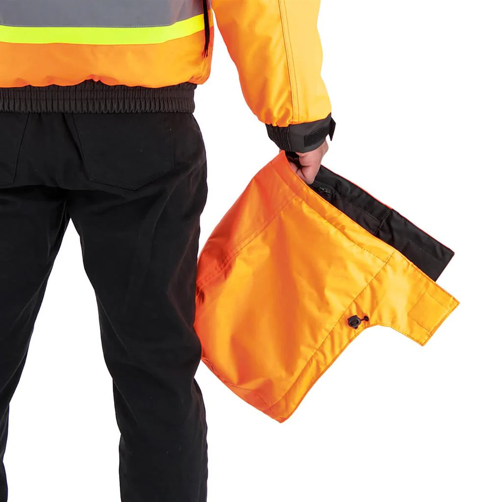 DuraDrive Orange 6-in-1 Hi-Vis Insulated Safety Traffic Jacket - Image 6