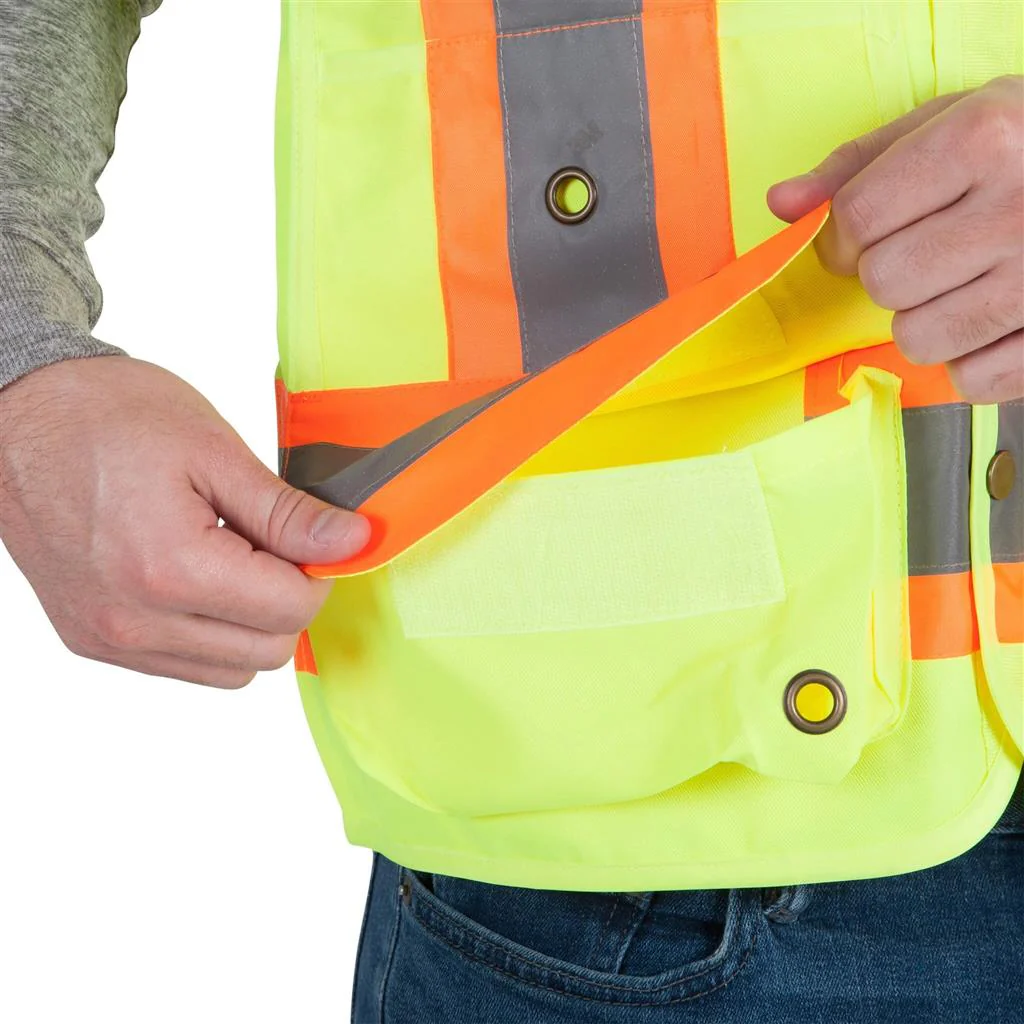 DuraDrive Men's Hi-Vis Class 2 Level 2 Surveyor Safety Vest with Pockets - Image 10