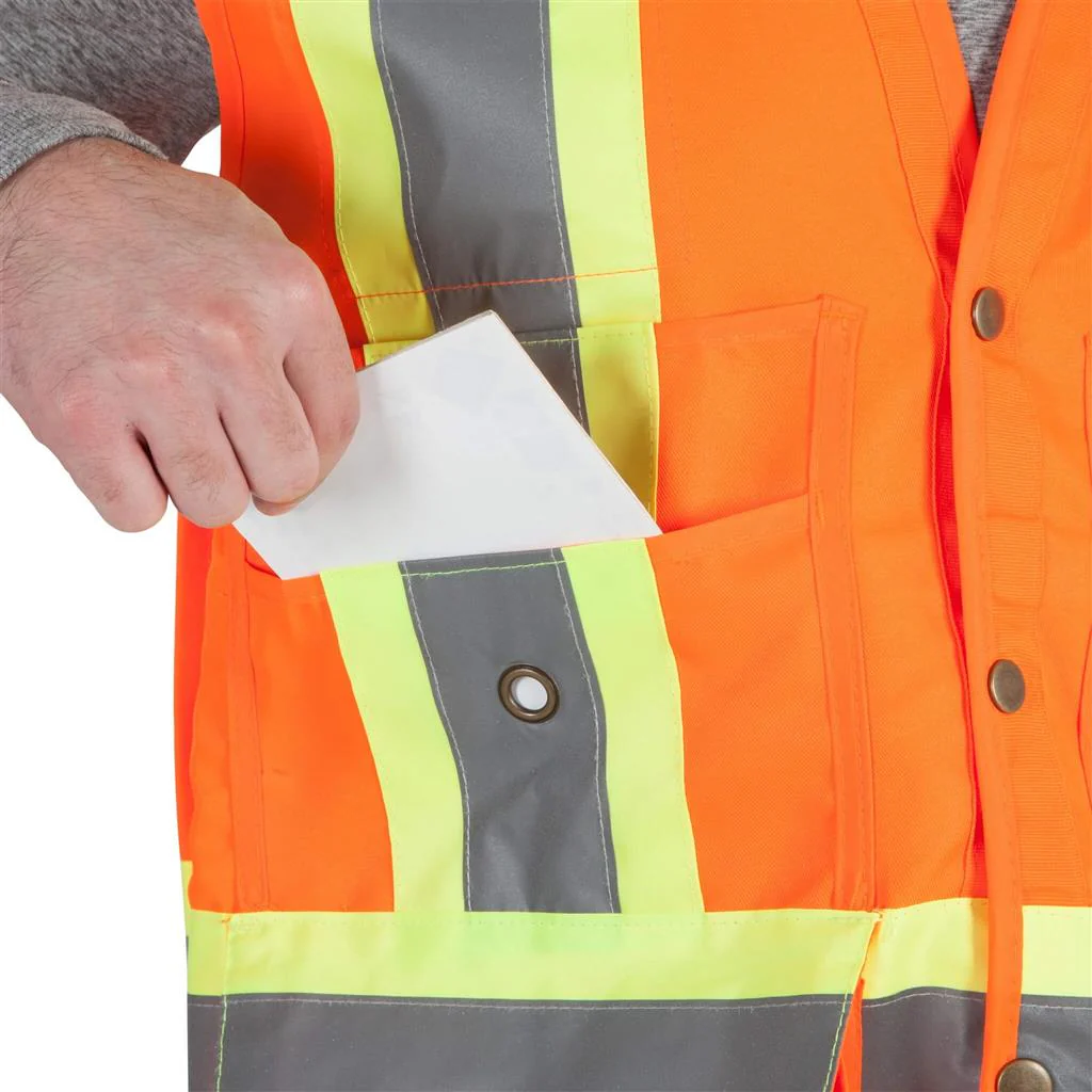 DuraDrive Men's Hi-Vis Class 2 Level 2 Surveyor Safety Vest with Pockets - Image 5