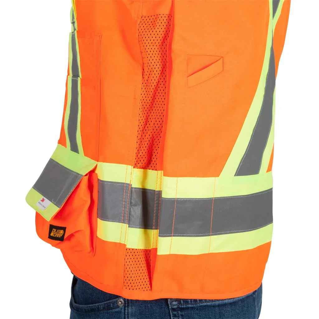 DuraDrive Men's Hi-Vis Class 2 Level 2 Surveyor Safety Vest with Pockets - Image 6
