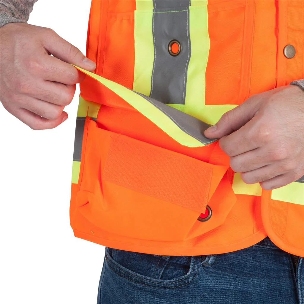DuraDrive Men's Hi-Vis Class 2 Level 2 Surveyor Safety Vest with Pockets - Image 7