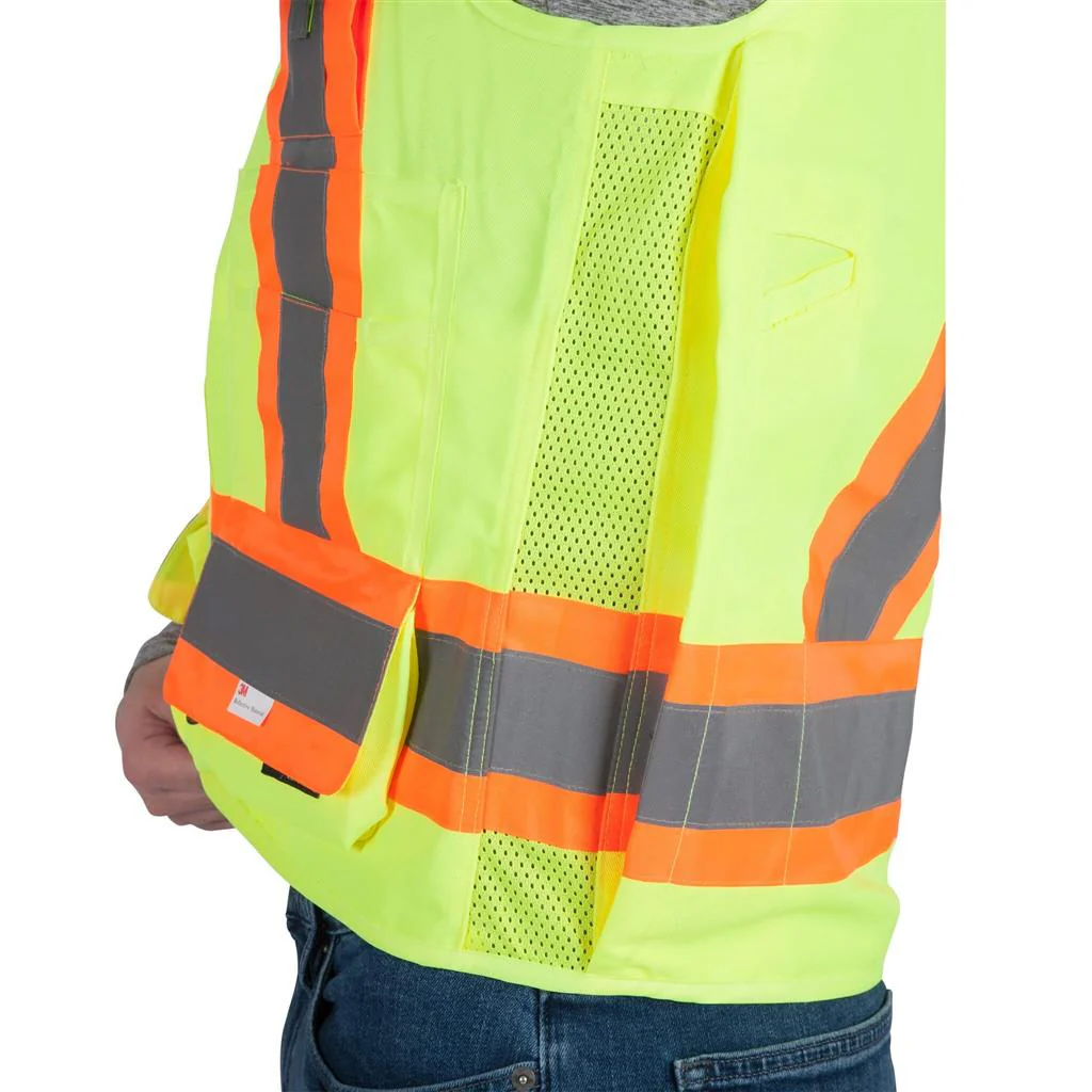 DuraDrive Men's Hi-Vis Class 2 Level 2 Surveyor Safety Vest with Pockets - Image 9
