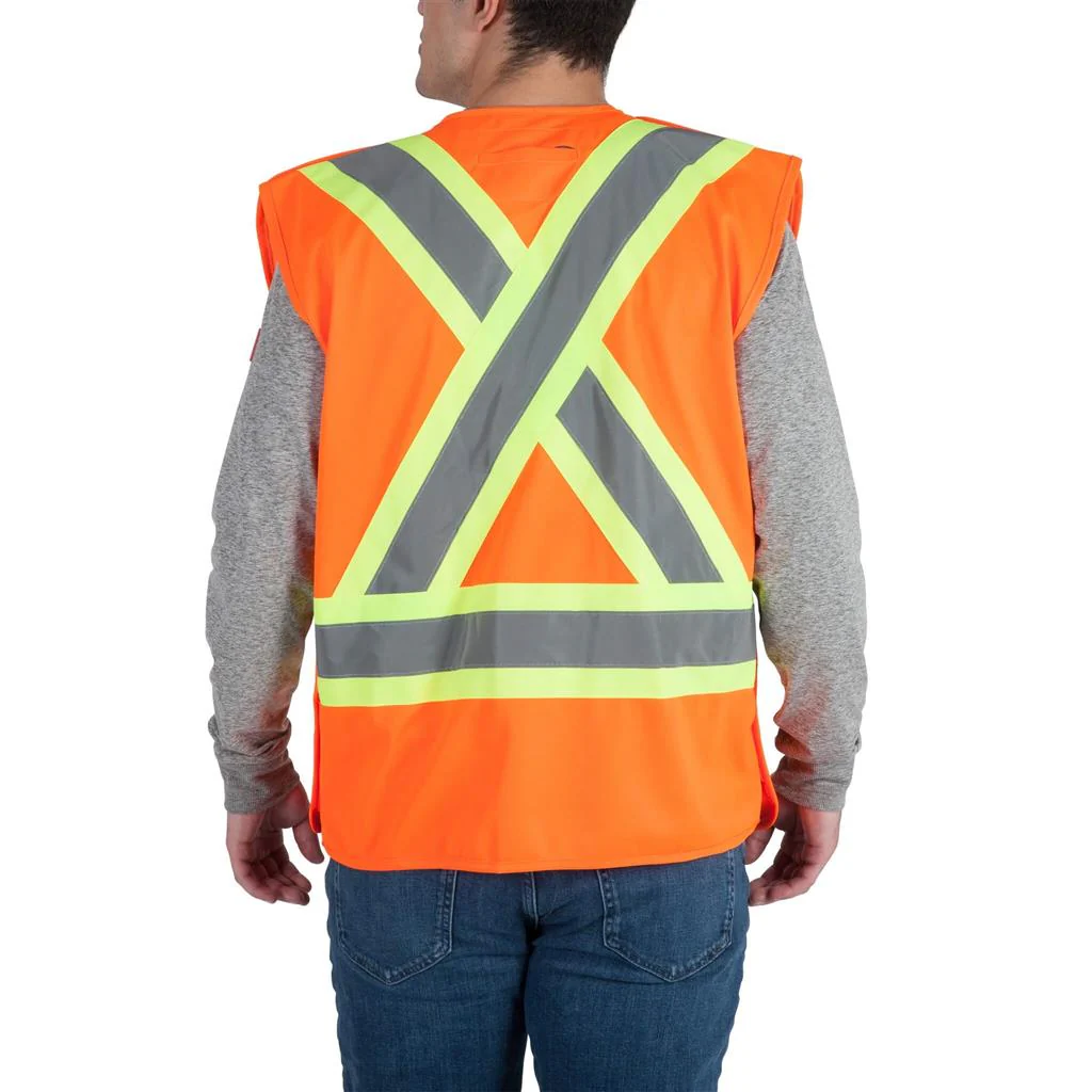 DuraDrive Men's Hi-Vis Class 2 Level 2 Tear-Away Safety Vest with Pockets - Image 3