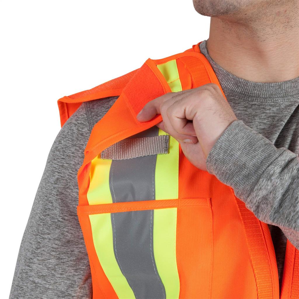 DuraDrive Men's Hi-Vis Class 2 Level 2 Tear-Away Safety Vest with Pockets - Image 5