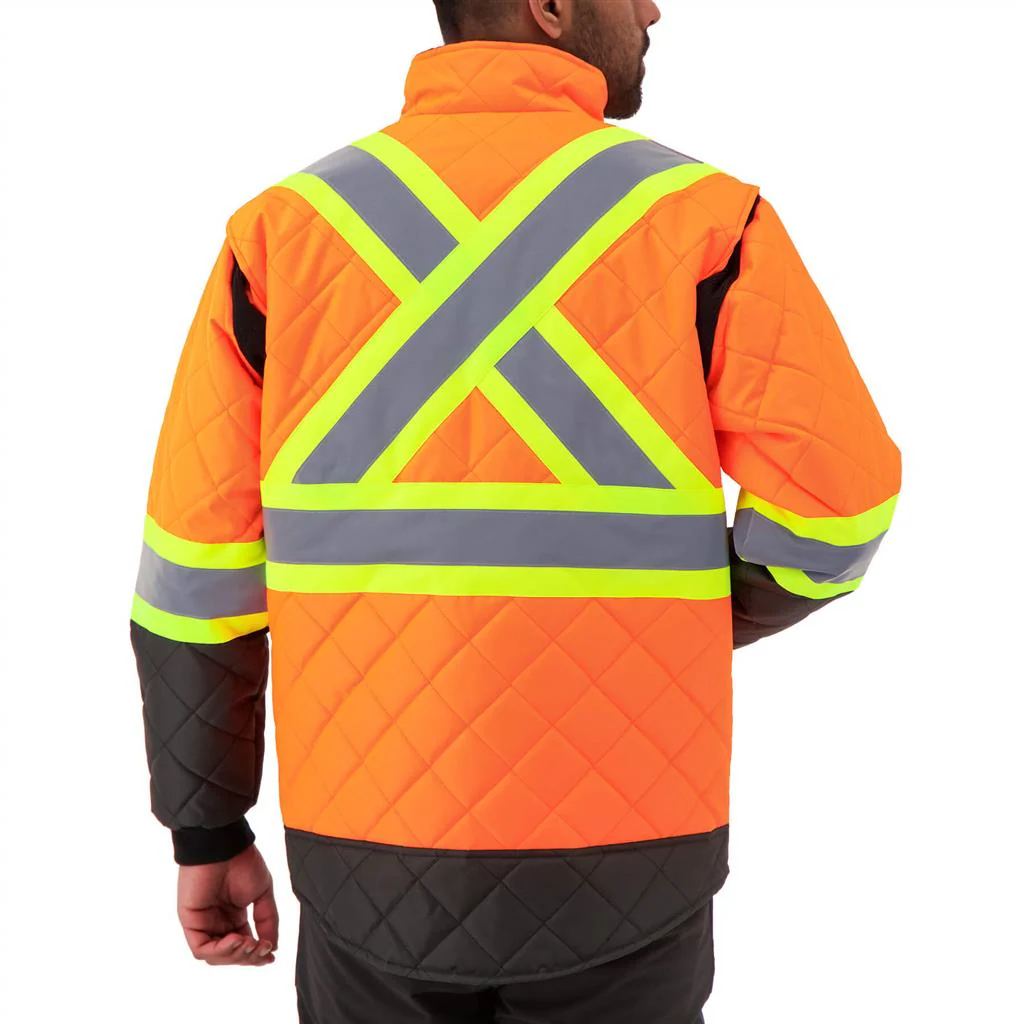 DuraDrive Men's Hi-Vis Lined Orange Freezer Jacket - Image 3