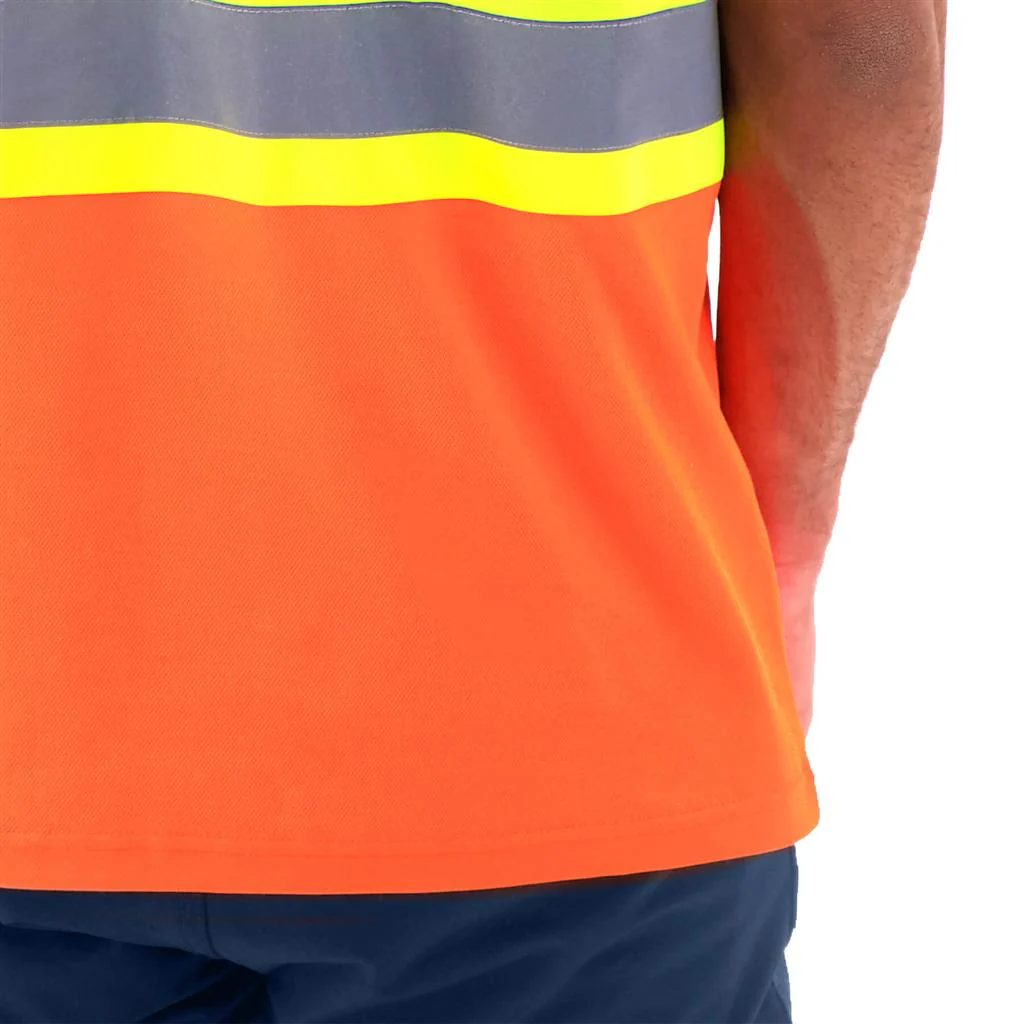 DuraDrive Men's Deluxe Hi-Vis Short Sleeve Cotton Rich Safety T-Shirt - Image 4