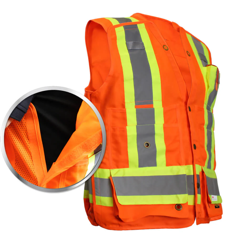 DuraDrive Class-2 Level-2 Surveyor ft.s Tear-Away Safety Vest - Image 4