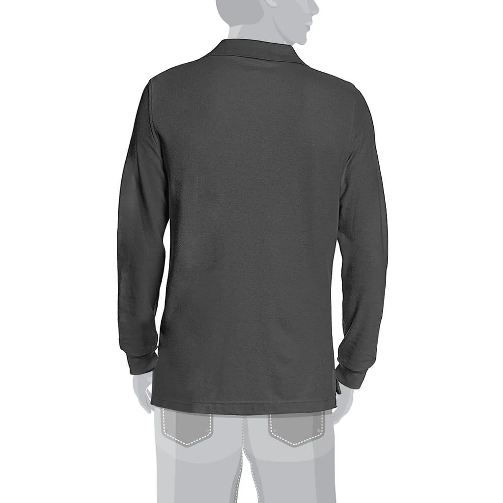 FINAL SALE-DURADRIVE 26974 LONG SLEEVE WORK POLO DARK GREY - Image 2