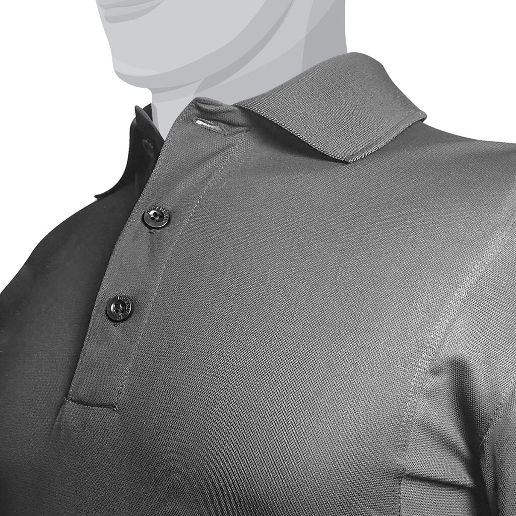 FINAL SALE-DURADRIVE 26974 LONG SLEEVE WORK POLO DARK GREY - Image 3
