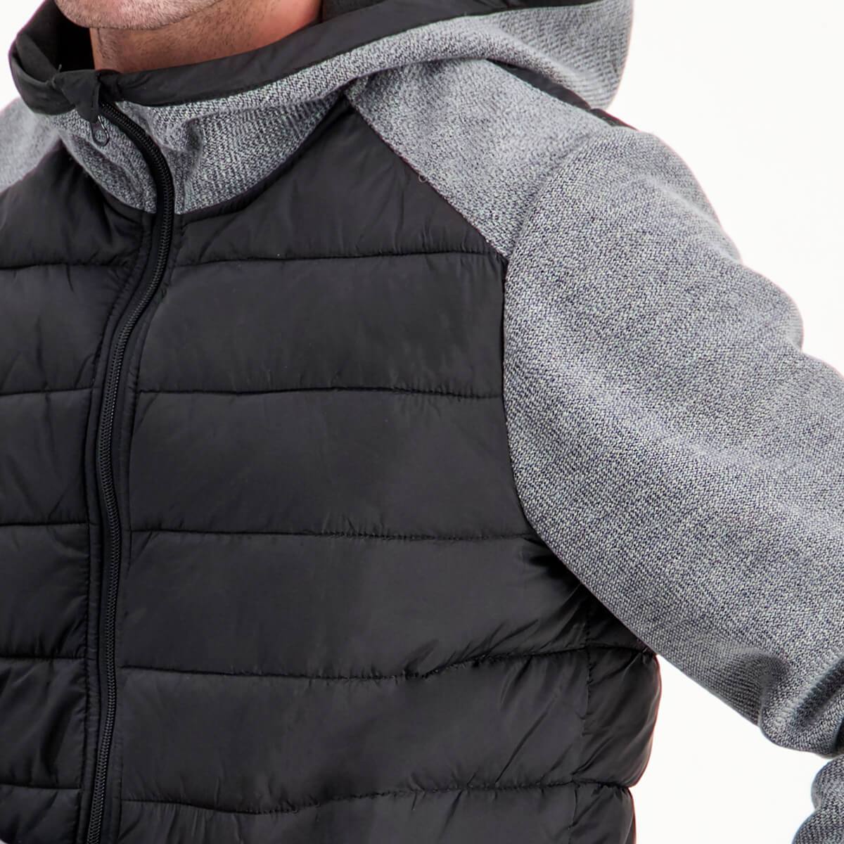 DuraDrive Wizard Black and Grey Quilted Hooded Jacke - Image 3