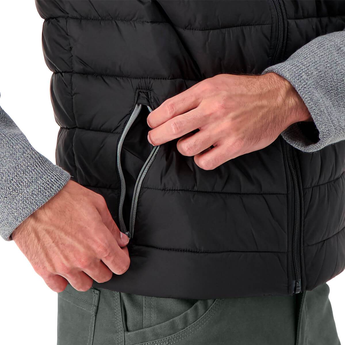 DuraDrive Wizard Black and Grey Quilted Hooded Jacke - Image 4