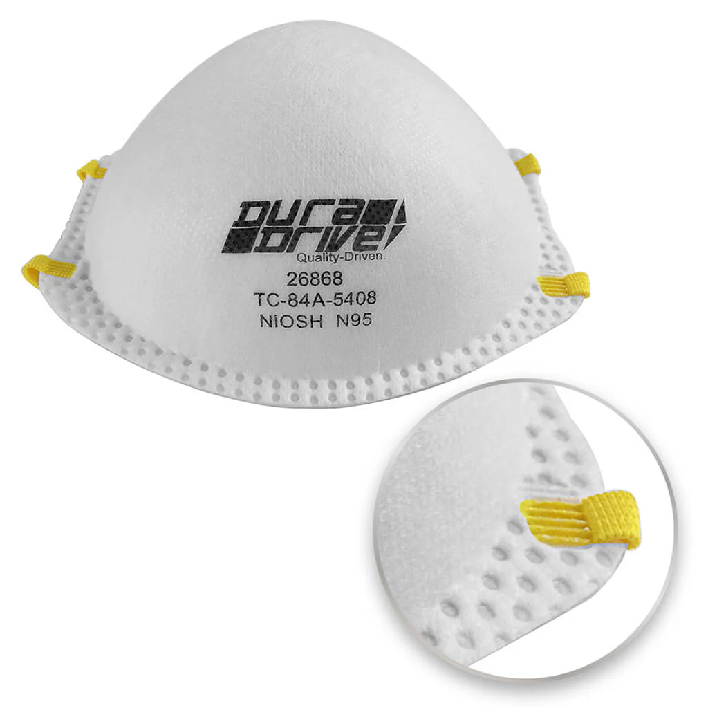 DuraDrive N95 NIOSH-Approved Industrial Disposable Non-Vented Dust Mask (20-Pack) - Image 3