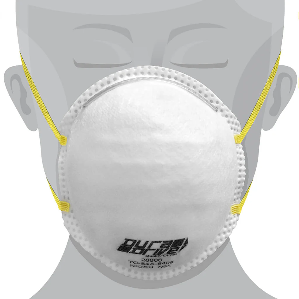 DuraDrive N95 NIOSH-Approved Industrial Disposable Non-Vented Dust Mask (20-Pack) - Image 6