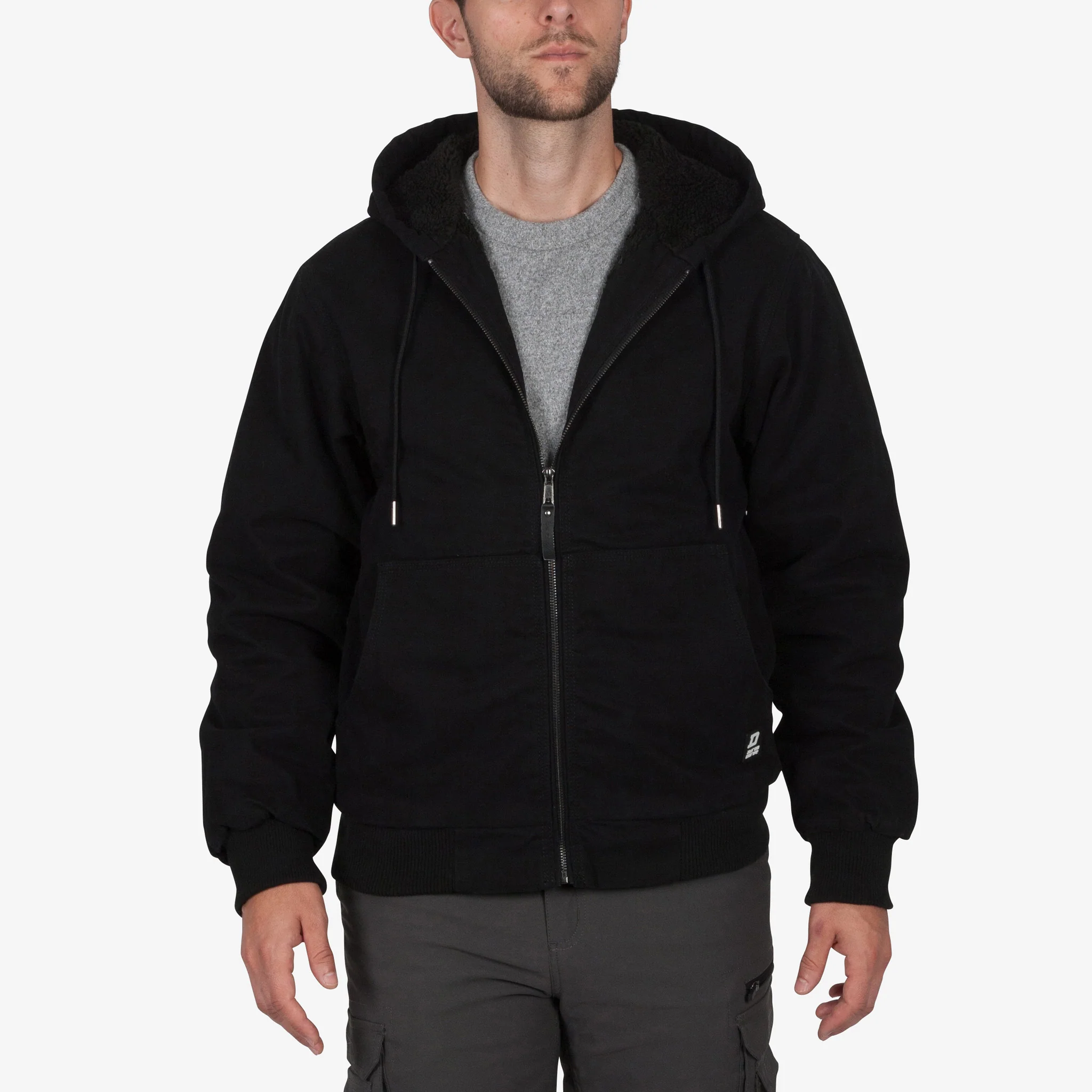 DuraDrive Sherpa-Lined Canvas Hoodie Jacket - Image 2