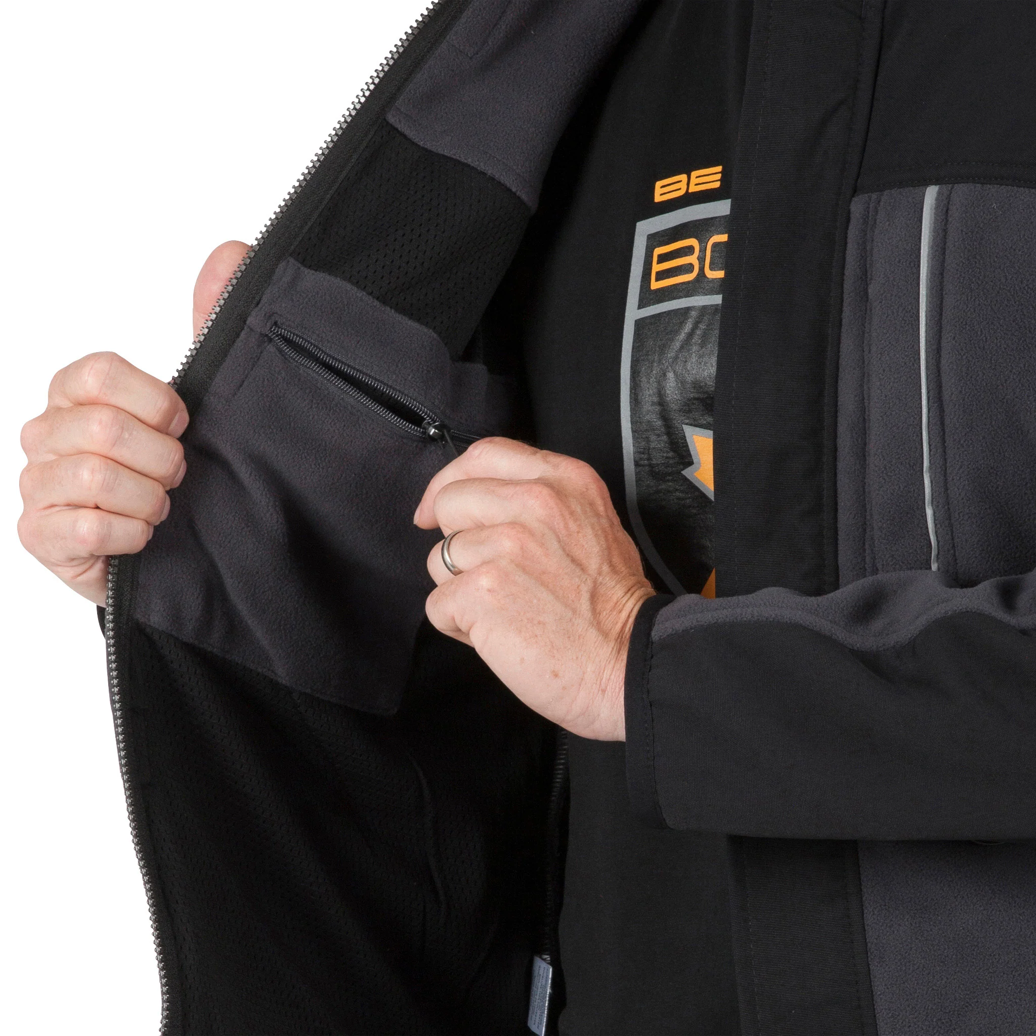 DuraDrive Yolo Charcoal/Black Fleece Work Jacket - Image 5