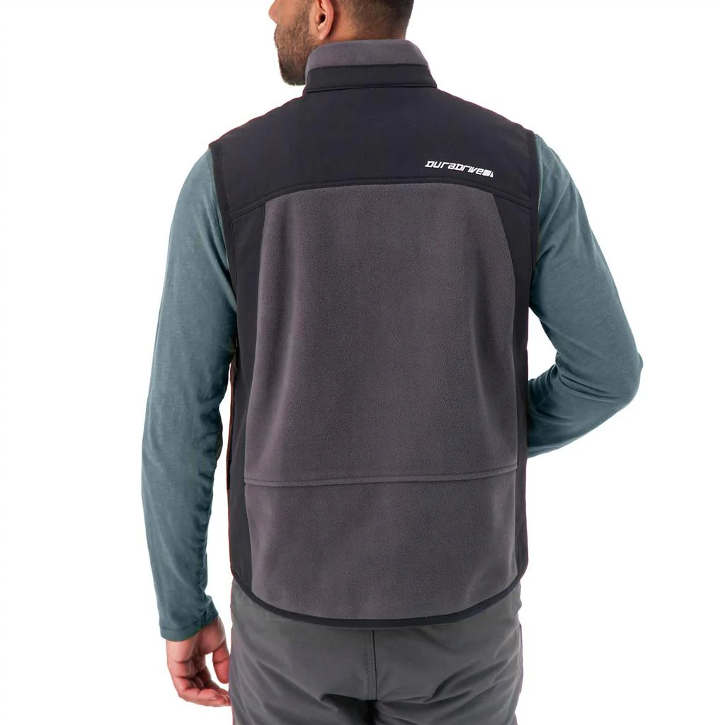 DuraDrive Yolo Charcoal/Black Fleece Work Vest - Image 3