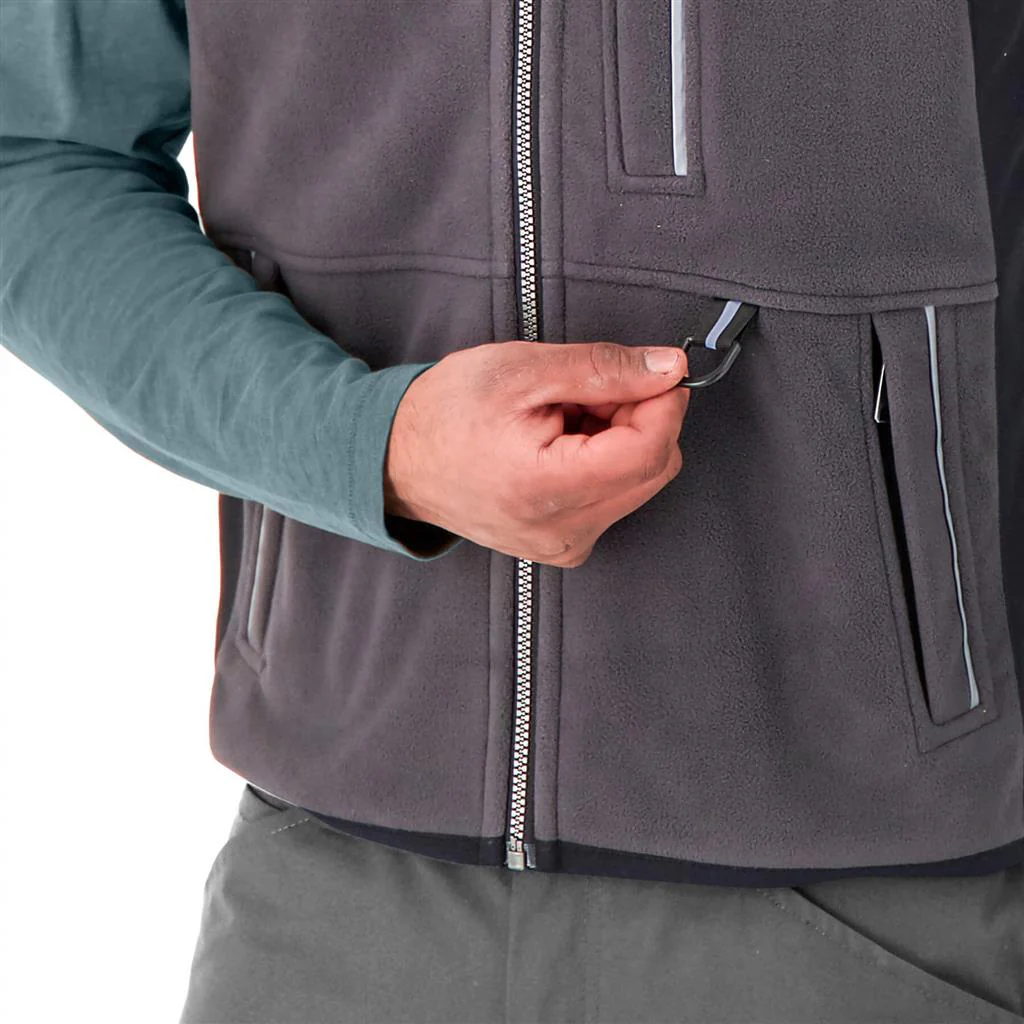 DuraDrive Yolo Charcoal/Black Fleece Work Vest - Image 5