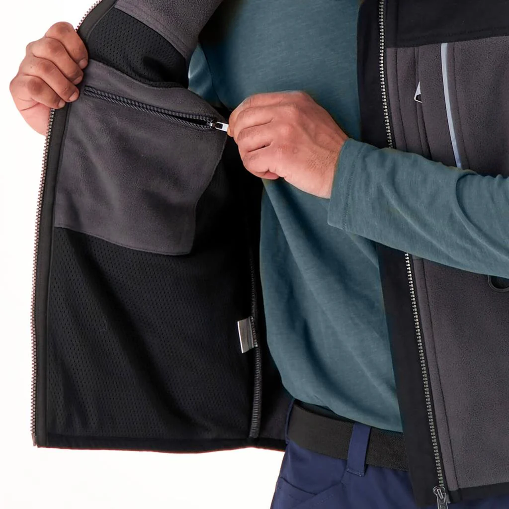 DuraDrive Yolo Charcoal/Black Fleece Work Vest - Image 6