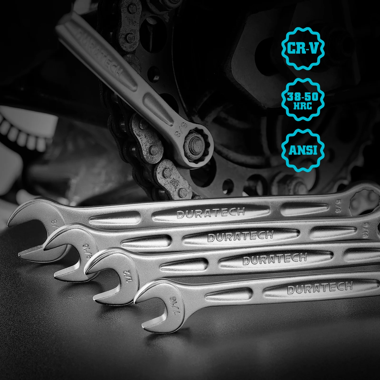 Duratech DT402050 Combination Wrench Imperial Crv Set 8Pc - Image 5