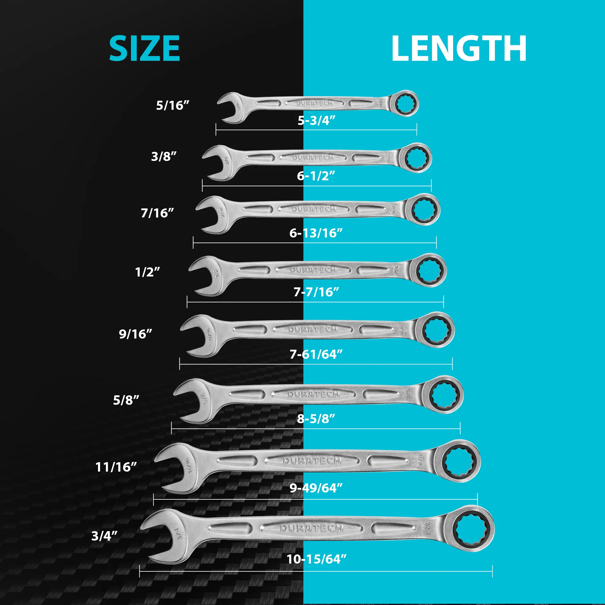 DURATECH DT402052 RATCHET 90-TOOTH COMBINATION WRENCH  IMPER - Image 3