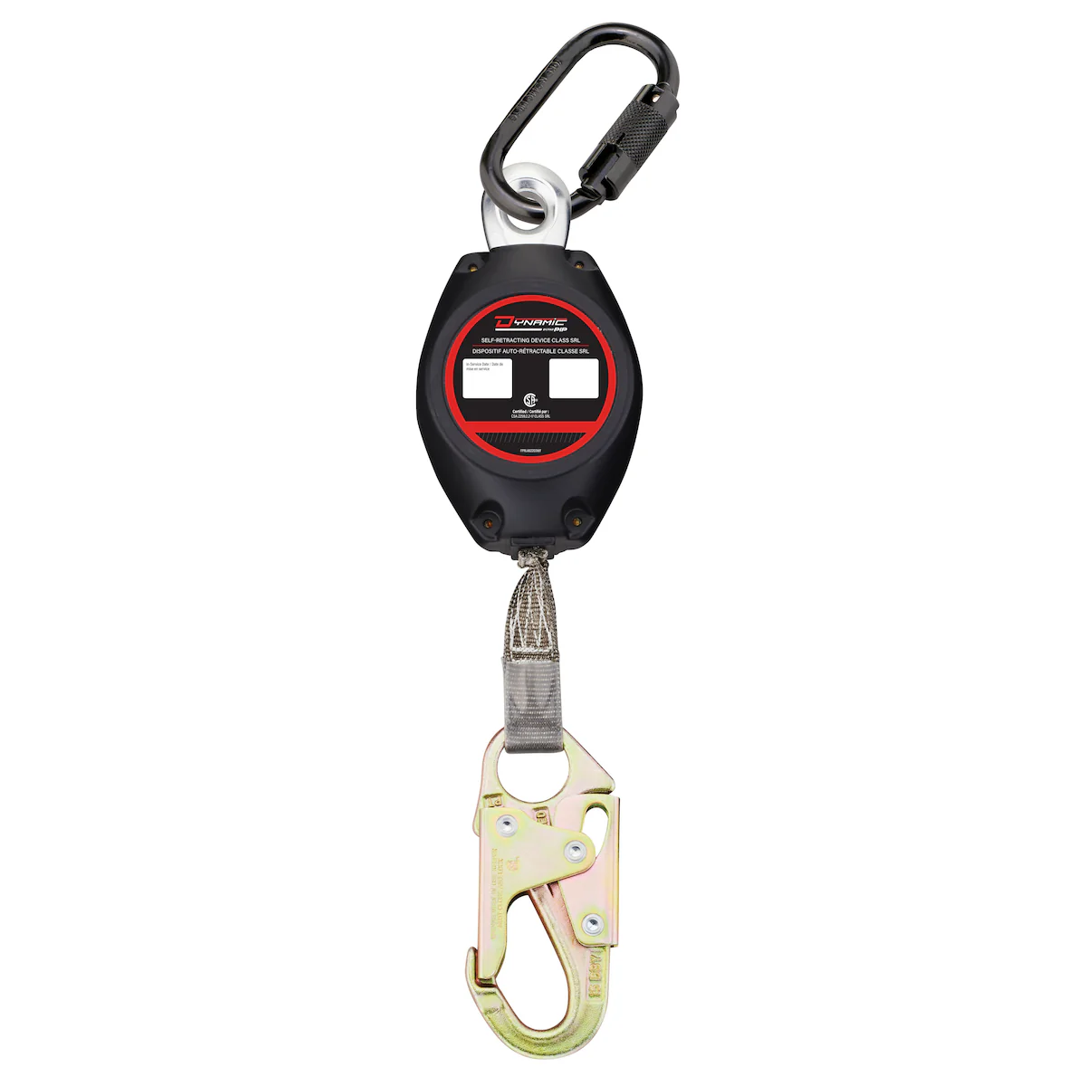 Dynamic FP2203W 11 ft. Webbing Self-Retracting Lifeline W/Triple Action Carabiner 310 lbs