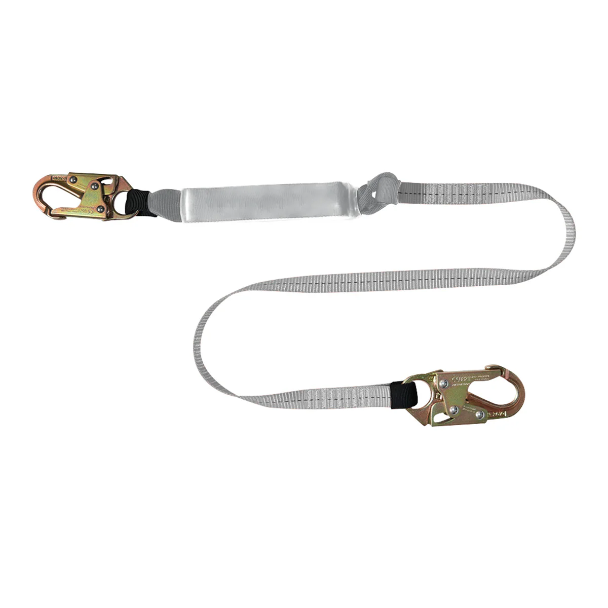 Dynamic FPY73311/6 Single Leg Fixed Lanyard W/Energy Absorber & Snap Hook 6 ft.