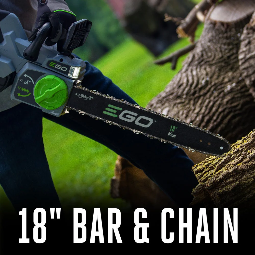 EGO Power+ CS1804 18 in 56 V Lithium-Ion Rear Handle Brushless Cordless Chainsaw Kit - Image 7