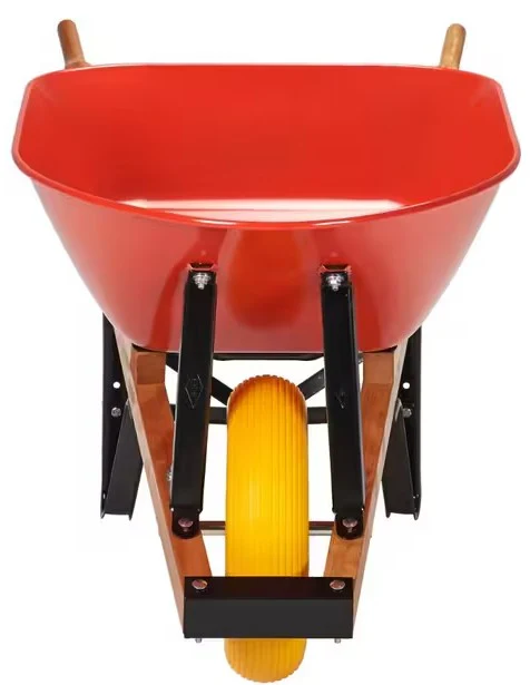 ERIE 6 cu. ft. Steel Tray Wheelbarrow with Flat-Free Tire - Image 2