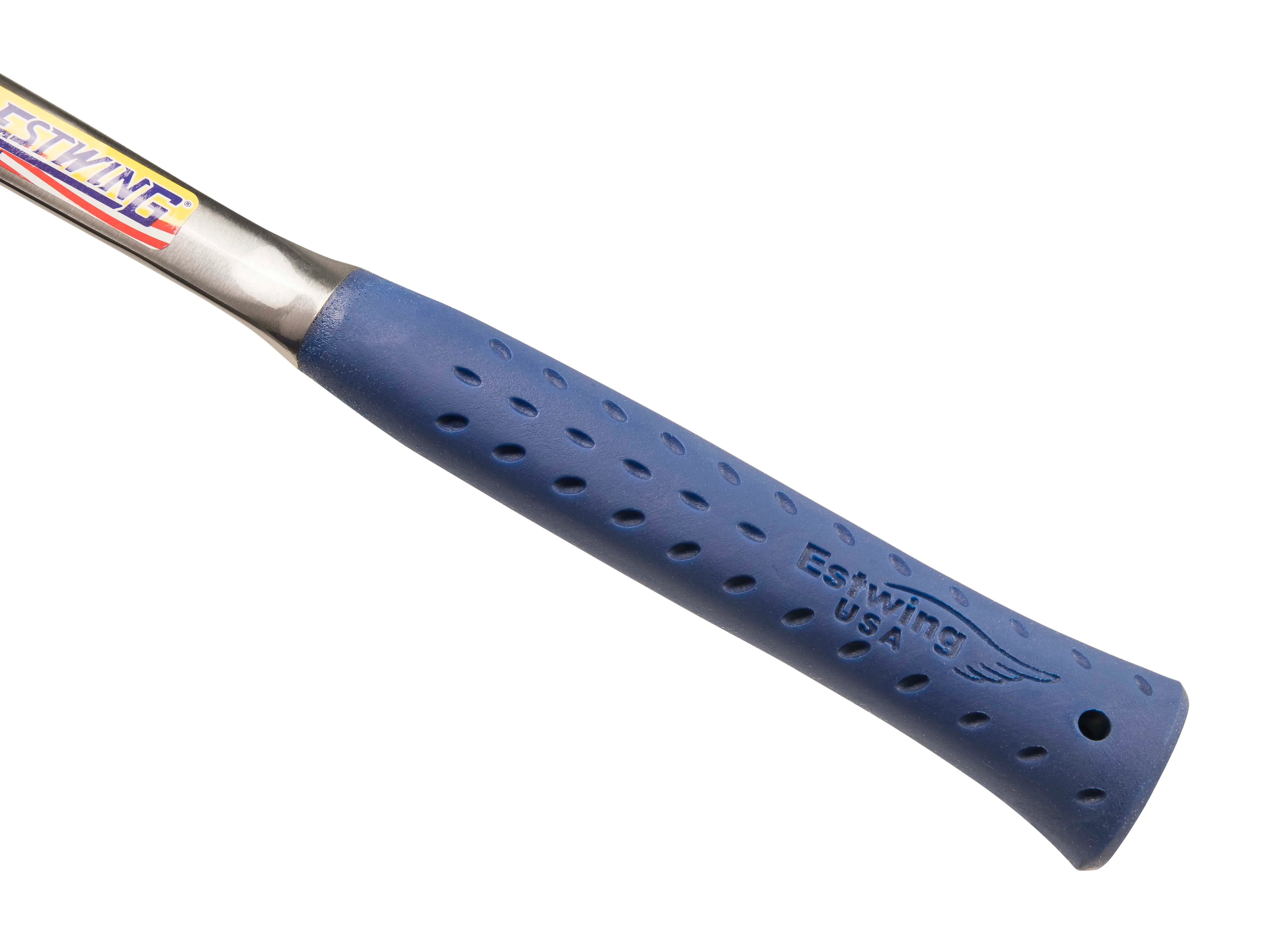 Estwing E3-22SMR 22 oz. x 13-3/4 in. Milled Checkered Face BLUE SHOCK REDUCTION GRIP Solid Steel Straight Claw Framing Hammer - Image 4