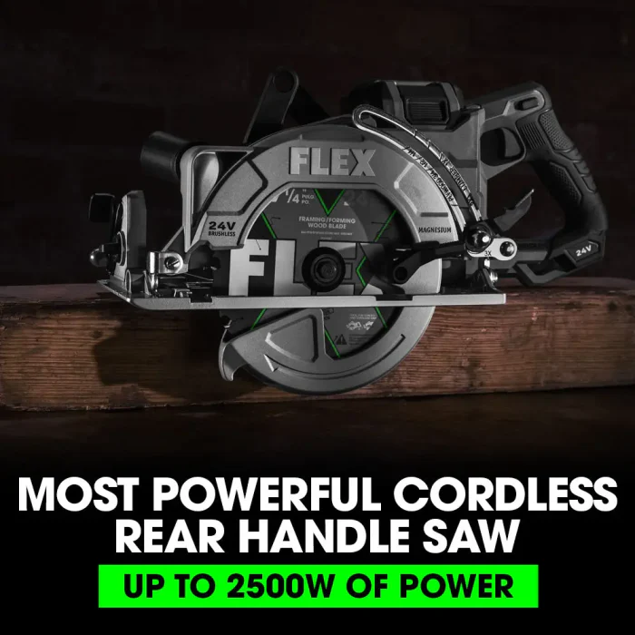 Flex FX2141R-1J 7-1/4 in 24 V Lithium-Ion Brushless Rear Handle Cordless Circular Saw Kit - Image 4