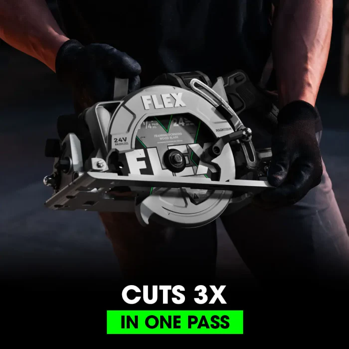 Flex FX2141R-1J 7-1/4 in 24 V Lithium-Ion Brushless Rear Handle Cordless Circular Saw Kit - Image 5