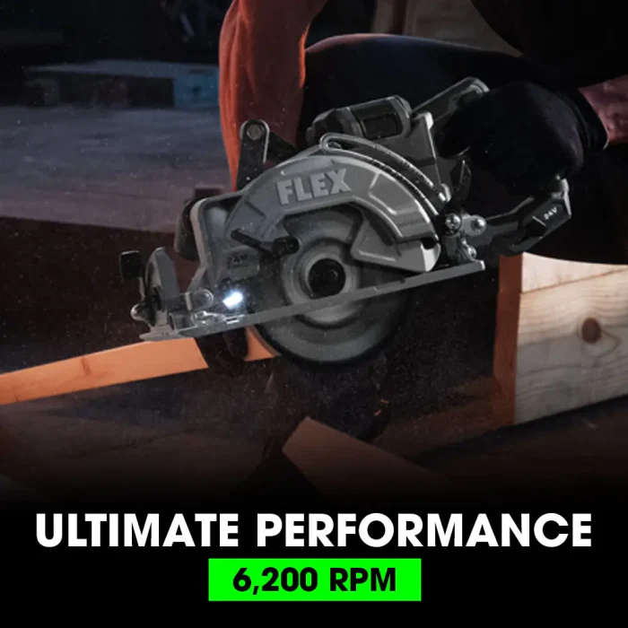 Flex FX2141R-1J 7-1/4 in 24 V Lithium-Ion Brushless Rear Handle Cordless Circular Saw Kit - Image 7