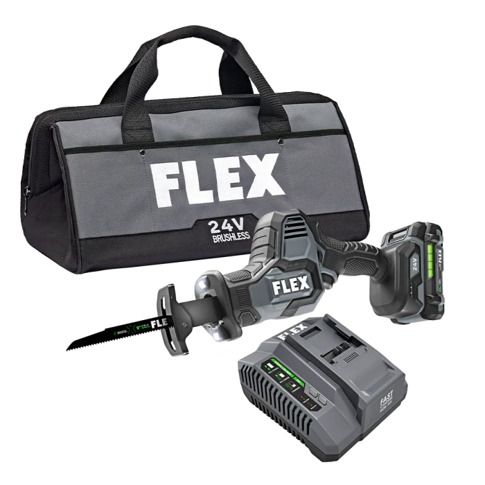 Flex FX2241-1A 24V One Handed Reciprocating Saw Kit (1 x 2.5 Ah)