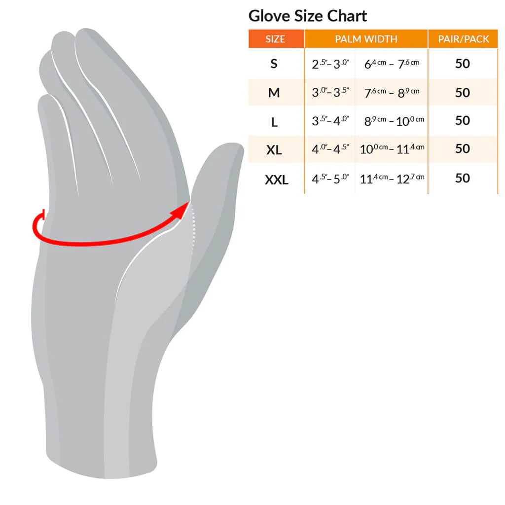 Gekko 8 mil Textured Grip Rolled Cuff Disposable Nitrile Glove (50-Pack) - Image 5