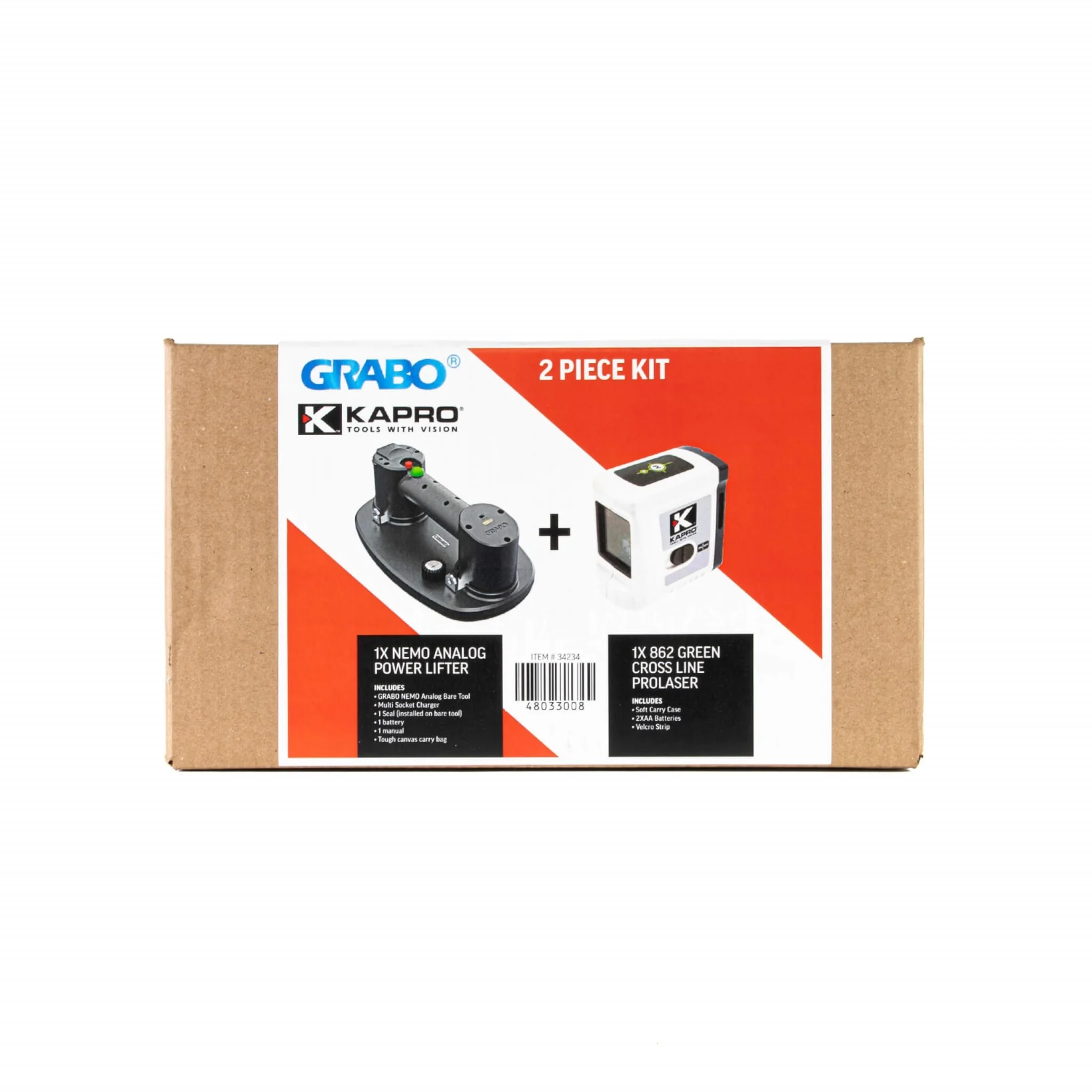 Grabo Nemo Analog Lifter And Kapro 862G Pro Green Cross Line Laser kit - Image 3