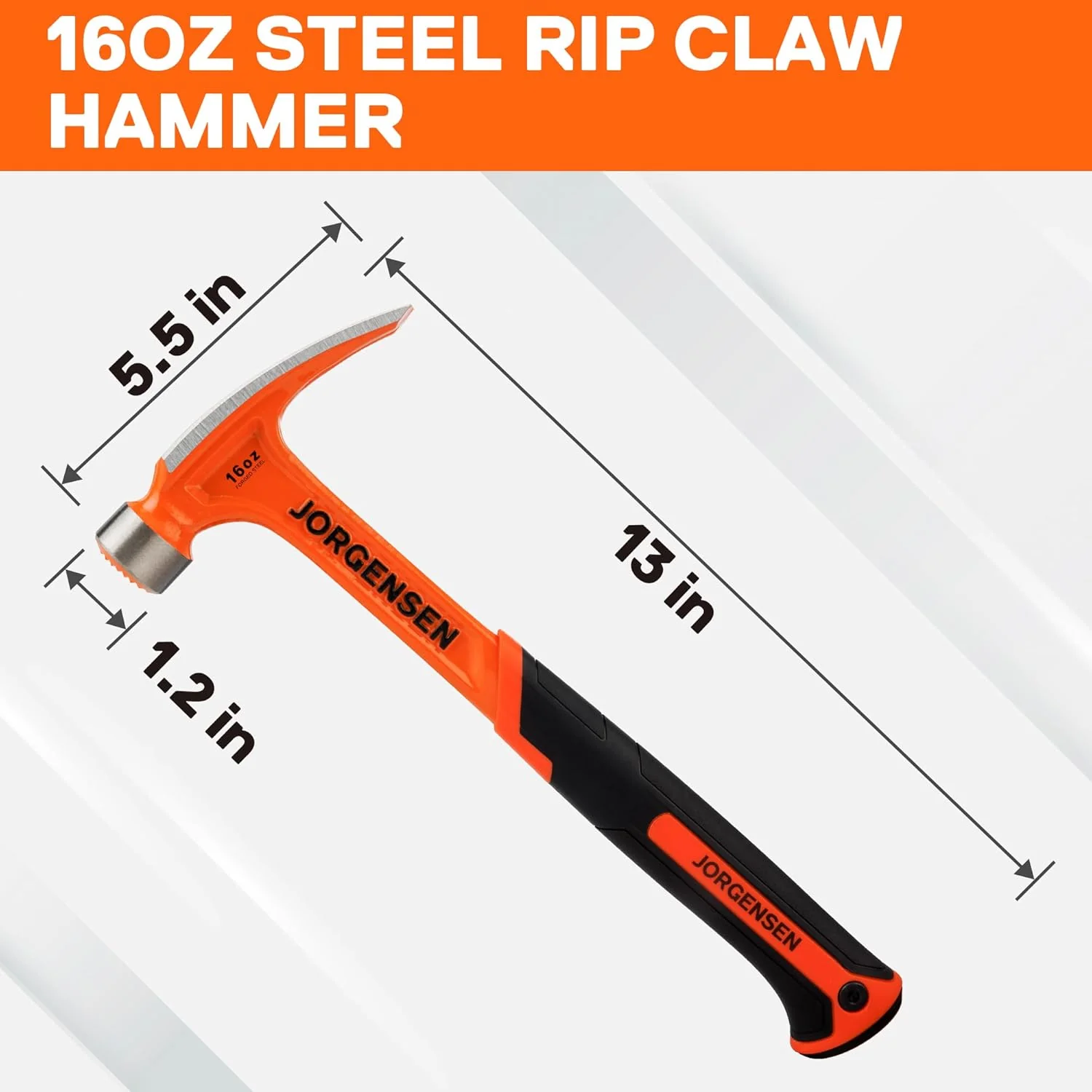 Jorgensen 60101 16 oz Carbon Steel Rip Hammer - Image 7