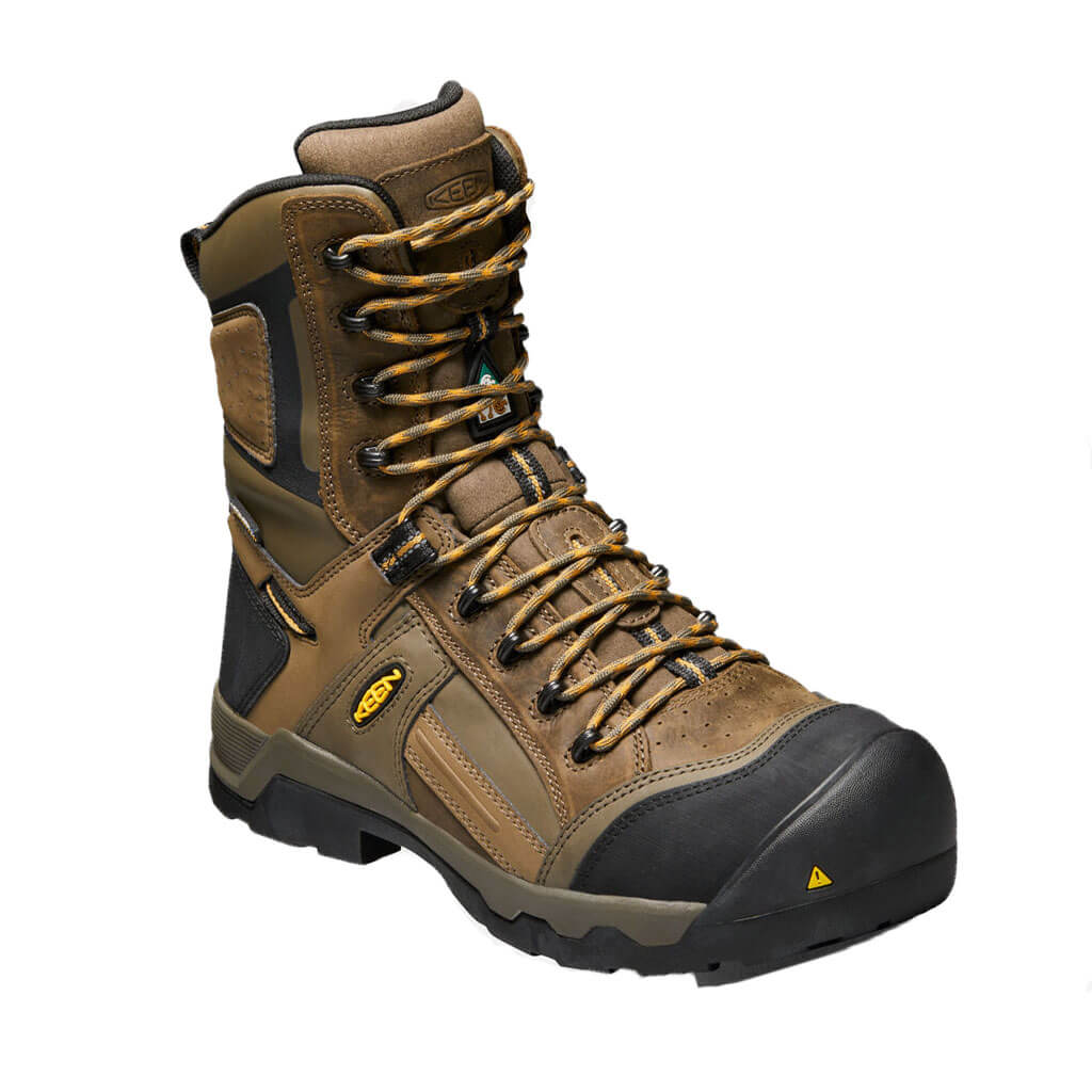 KEEN 1017799 Men's CSA 8 in. Tonal Brown Davenport Composite Toe Insulated Waterproof Safety Work Boots - Image 2