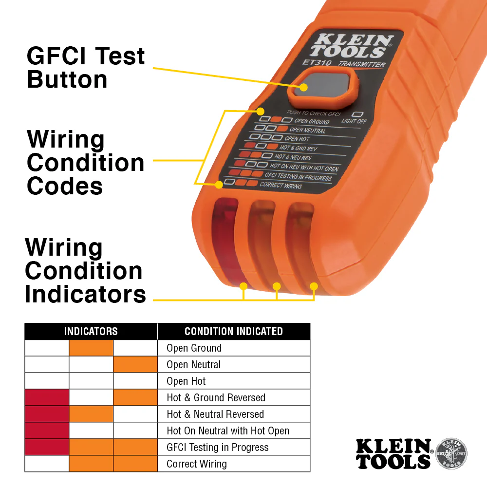 Klein ET310 Digital Circuit Breaker Finder w/GFCI Tester - Image 11