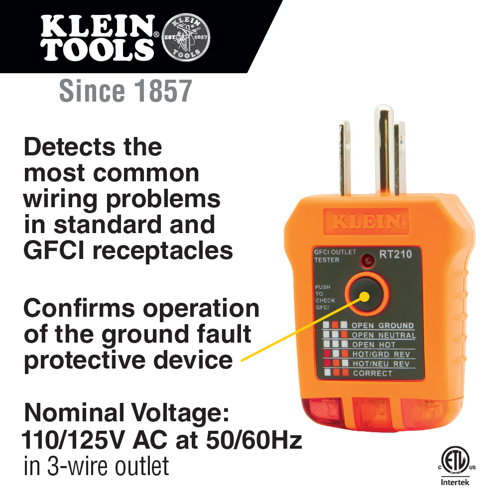Klein RT210 GFCI Outlet Tester - Image 7