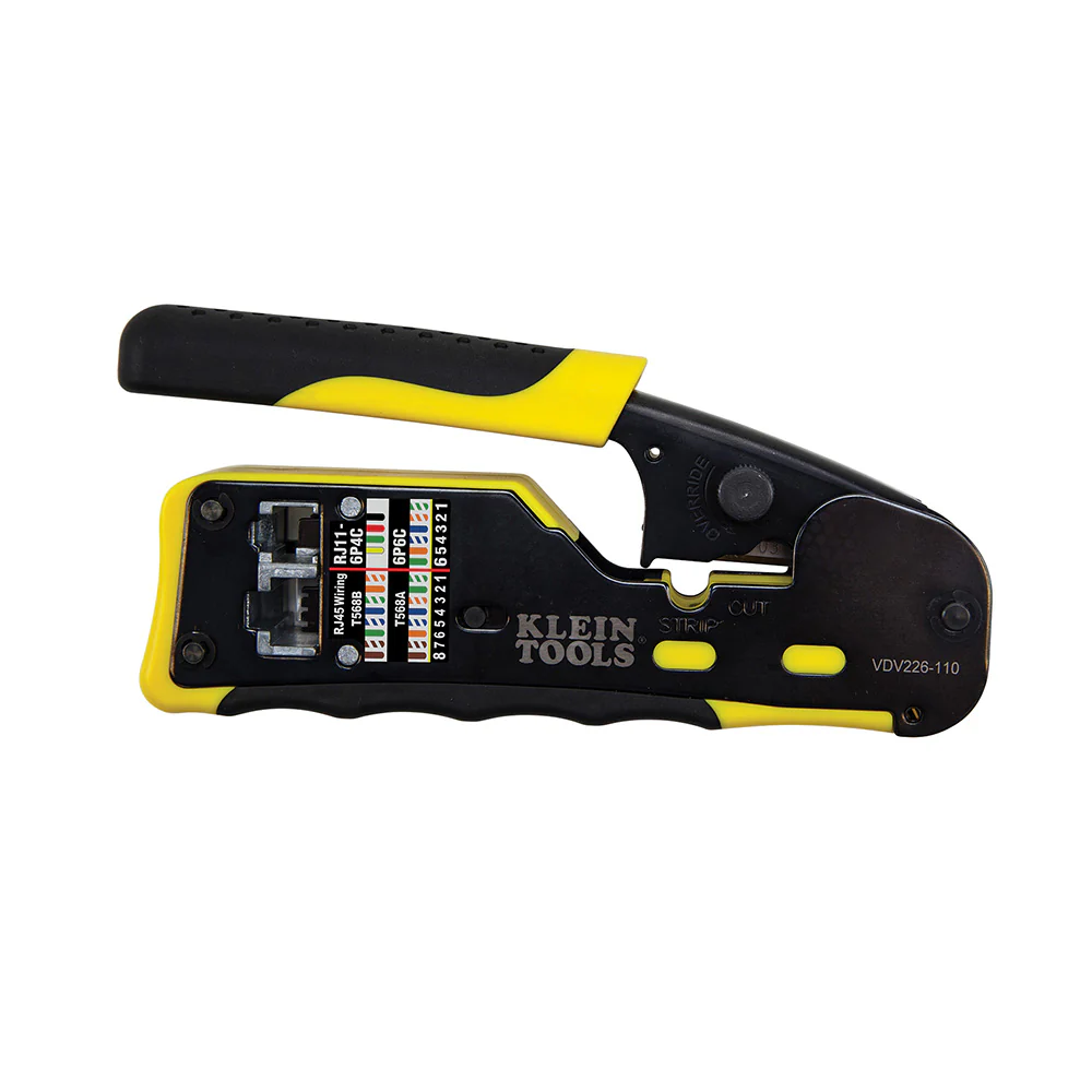 Klein VDV226-110 Ratcheting Ethernet Cable Crimper/Stripper/Cutter for Pass-Thru - Image 2