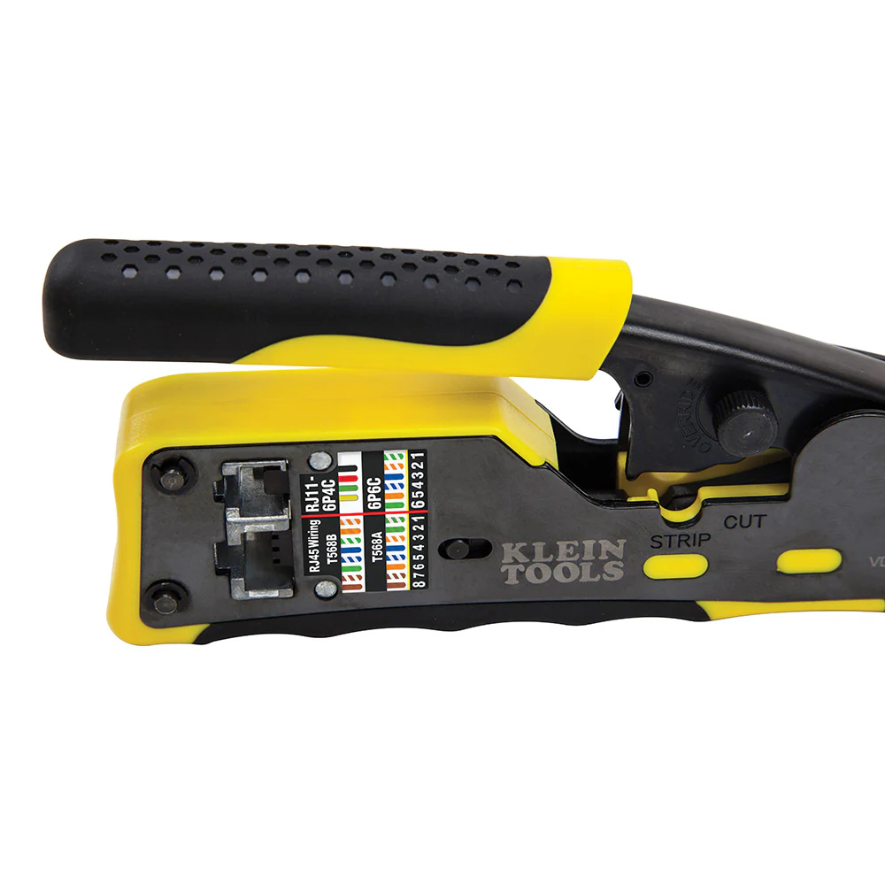 Klein VDV226-110 Ratcheting Ethernet Cable Crimper/Stripper/Cutter for Pass-Thru - Image 4